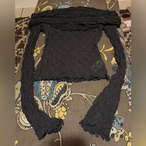 Windsor Charcoal Gray Long Sleeve Top